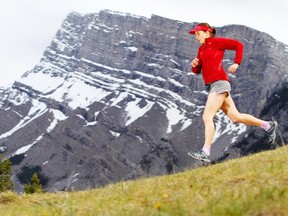 Ultra marathoner Ellie Greenwood was photographed running on Tunnel Mountain near Banff on Wednesday June 2, 2010. Calgary and the nearby Rockies offer a wide variety of trails perfect for runners.