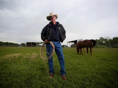 Bob Rice, a team roper from De Winton said a lot of his fellow ropers were affected after the floods in High River. Photo Leah Hennel, Calgary Herald