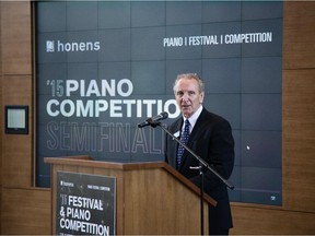 Honens interim artistic director Eric Friesen announces the semi-finalists for the 2015 Honens International Piano Festival and Competition, to be held September 3-12 in Calgary, Alberta. Photo courtesy Derek Lafont