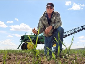 Hussar farmer Steve Selgensen says that while the situation is not dire yet, if the area does not get rain soon, the growing season might be impacted. He was busy spraying his wheat crops on June 16, 2015.