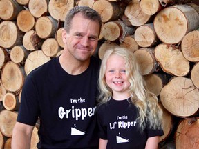 Left to right, Lil' Gripper Ripper founder Duncan Anderson with his daughter Tegan Anderson.