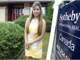 Grace Yan, a realtor with Sotheby's International Realty Canada, outside a home she has for sale in Lake Bonavista.