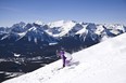 A skier at Lake Louise ski area.