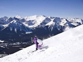 A skier at Lake Louise ski area.