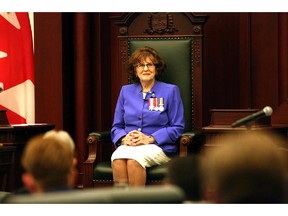 Lois Mitchell, Lieutenant Governor of Alberta, read the throne speech on Monday, June 15.