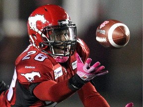 Calgary Stampders defensive back Brandon Smith