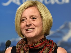 Premier Rachel Notley at a news conference in Edmonton in June 2015.