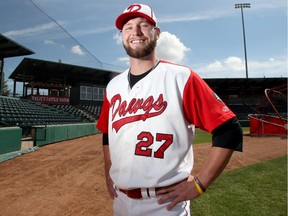 Kenny Knudsen will be on the mound for the Okotoks Dawgs' season home opener on Friday.