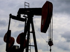 Stock photo of a pumpjack unit outside northwest Calgary.