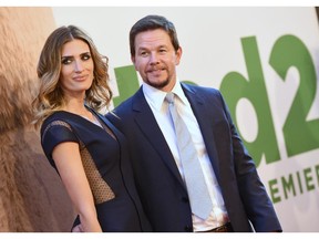 Rhea Durham, left, and Mark Wahlberg attend the world premiere of "Ted 2" at the Ziegfeld Theatre on Wednesday, June 24, 2015, in New York.