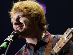 Ed Sheeran performs at the Scotiabank Saddledome on Wednesday, June 17, 2015.