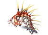 Anatomical drawing of Hallucigenia sparsa from the Burgess Shale.