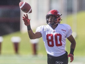 Calgary Stampeders receiver Eric Rogers is still treated like a rookie even though he led the team in receiving during the 2014 Grey Cup game.