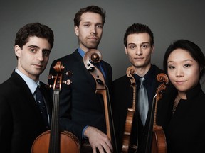 Tesla Quartet were featured Friday night in a robust Brahms Quintet in F major at The Banff Centre.