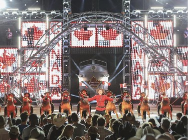 The Young Canadians and other entertainers put on the 2015 Grandstand Show for the Calgary Stampede, on July 3, 2015.