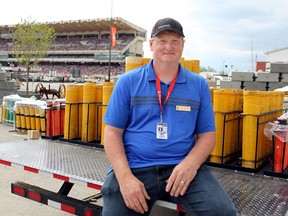 Brad Dezotell is the pyro designer that puts together the spectacular nightly fireworks at the Calgary Stampede.