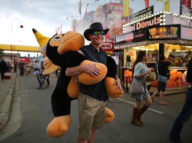 Travis Hedberg won big on the midway at the Calgary Stampede on July 5.