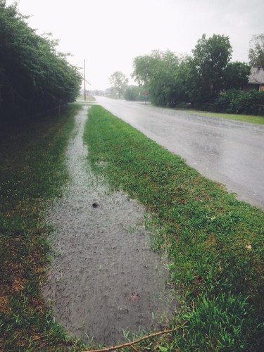 Jayme McHattie said the storm had been raging for three hours as of 8 a.m. in Langdon, east of Calgary.