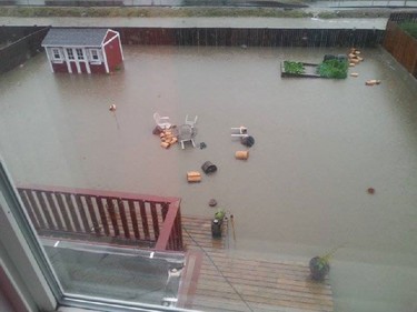 A backyard in Langdon has flooded, writes Launa Austin.