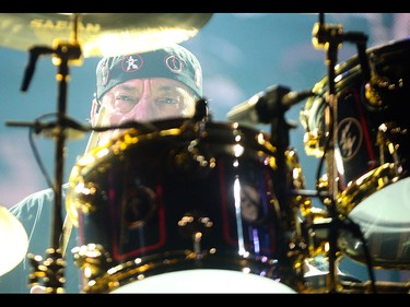 Neil Peart entertains Rush fans at the Scotiabank Saddledome in Calgary on Wednesday, July 15, 2015.