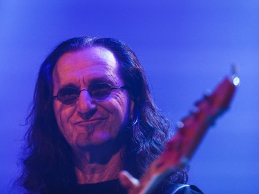 Geddy Lee entertains Rush fans at the Scotiabank Saddledome in Calgary on Wednesday, July 15, 2015.