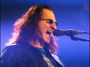 Geddy Lee entertains Rush fans at the Scotiabank Saddledome in Calgary on Wednesday, July 15, 2015.