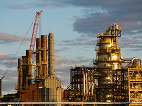 Nexen&#039;s Long Lake SAGD facility in northern Alberta. Nexen is cleaning up a five-million litre spill caused by a break in a feeder line.