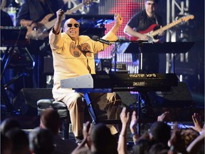 Musician Stevie Wonder performs onstage during the 2013 BET Awards at Nokia Theatre L.A. Live on June 30, 2013 in Los Angeles, California.