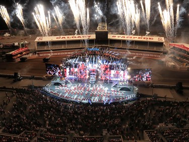 The Young Canadians and other entertainers put on the 2015 Grandstand Show for the Calgary Stampede, on July 3, 2015.