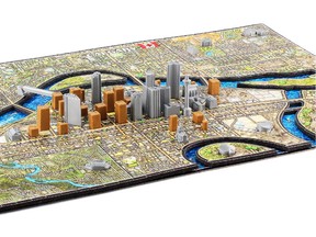 A new puzzle by Mastermind Toys shows how Calgary's skyline developed over time, while providing a four dimensional challenge for hobbyists.