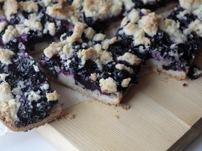 Blueberry Crumb Bars -- for when you have blueberries and not much else.