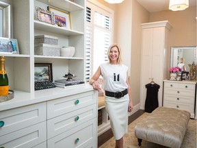 Kirsten Gingras of MACK Custom Homes designed the dressing room, ensuite and master bedroom in her Elbow Valley West home as the ultimate retreat.