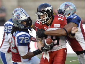 Quarterback Bo Levi Mitchell and the Stamps offence struggled to get going in the first meeting with the Montreal Alouettes, a 29-11 loss on July 3.