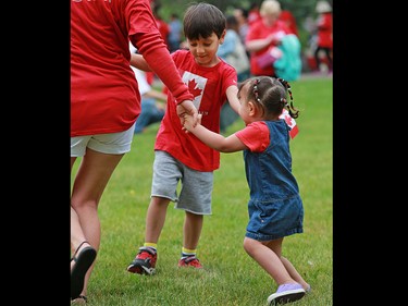 Canada Day dancing on  Prince's Island.