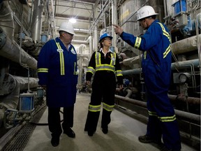 BC Liberal leader Christy Clark, now premier, was photographed touring a Spectra Energy gas plant in Fort Nelson during the 2013 election campaign.