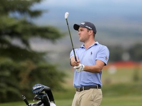 Corey Conners tracks a shot at the 2015 ATB Financial Classic at Links of Gleneagles.