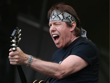 George Thorogood belts out his first song as he performs at the 2015 Oxford Stomp in front of a large crowd at Fort Calgary Friday night.