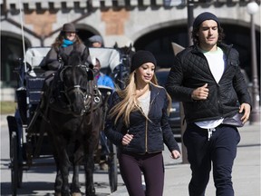 Toronto's Max Altamuro, left, and Elias Theodorou were the first team eliminated in the third season of The Amazing Race Canada.