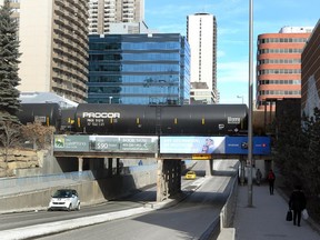 The 8th Street SW underpass was photographed on February 27, 2104.