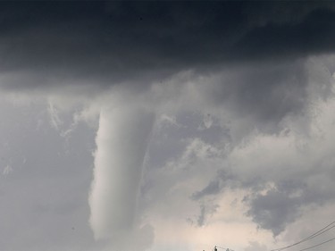 A distinct funnel cloud over Tsuu T'ina Wednesday afternoon July 22, 2015.