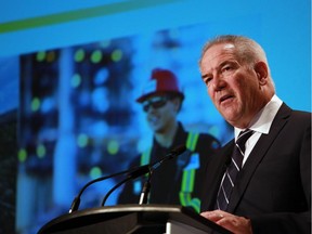 Suncor CEO Steve Williams speaks at Suncor's AGM in April.