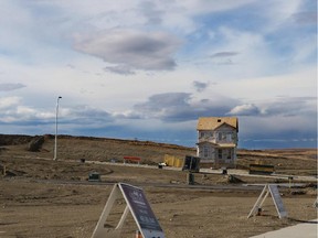 House construction in the Evanston neighbourhood in Calgary.