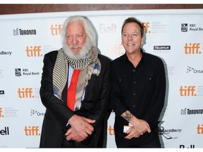 Actors Donald Sutherland and Kiefer Sutherland attend the premiere of I'm Yours at the Isabel Bader Theatre during the 2011 Toronto International Film Festival.