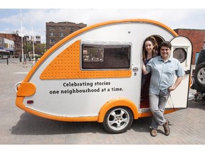 Lisa-Marie DiLiberto and Charles Ketchabaw are bringing their Storymobile to Calgary Saturday, July 18 (Inglewood), and Monday, July 20 (Kensington), to collect peoples' main street memories.