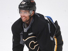 Calgary Flames prospect Oliver Kylington skates during the final day of prospects camp Friday July 10, 2015 at Winsport.