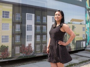 CALGARY, AB.; JULY 7th, 2015 -- V&V buyer, Joelle Manabat is photographed outside the show room on 17th ave SW in downtown Calgary on July 7th, 2015. (Adrian Shellard/Calgary Herald) For New Condos