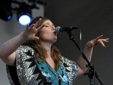 Frazey Ford sings some soul on the main stage at the Folk Festival in Calgary, on July 24, 2015.