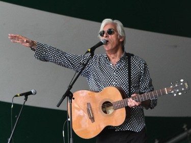 Performer Robyn Hitchcock captures the audience at the Folk Festival in Calgary, on July 24, 2015.