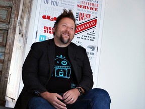 Michael Sikorsky, CEO of Robots & Pencils, by the door in the company's Calgary offices on Wednesday July 15, 2015.