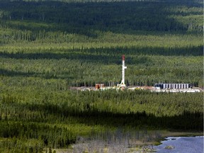 A drilling rig near Fort St. John, B.C.